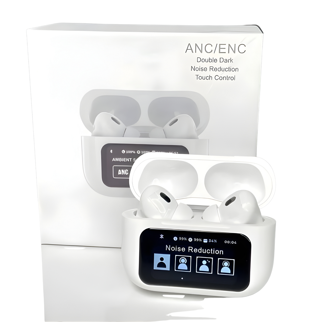 A9 Pro ANC AirPods Bluetooth 5.4 With Touch Screen