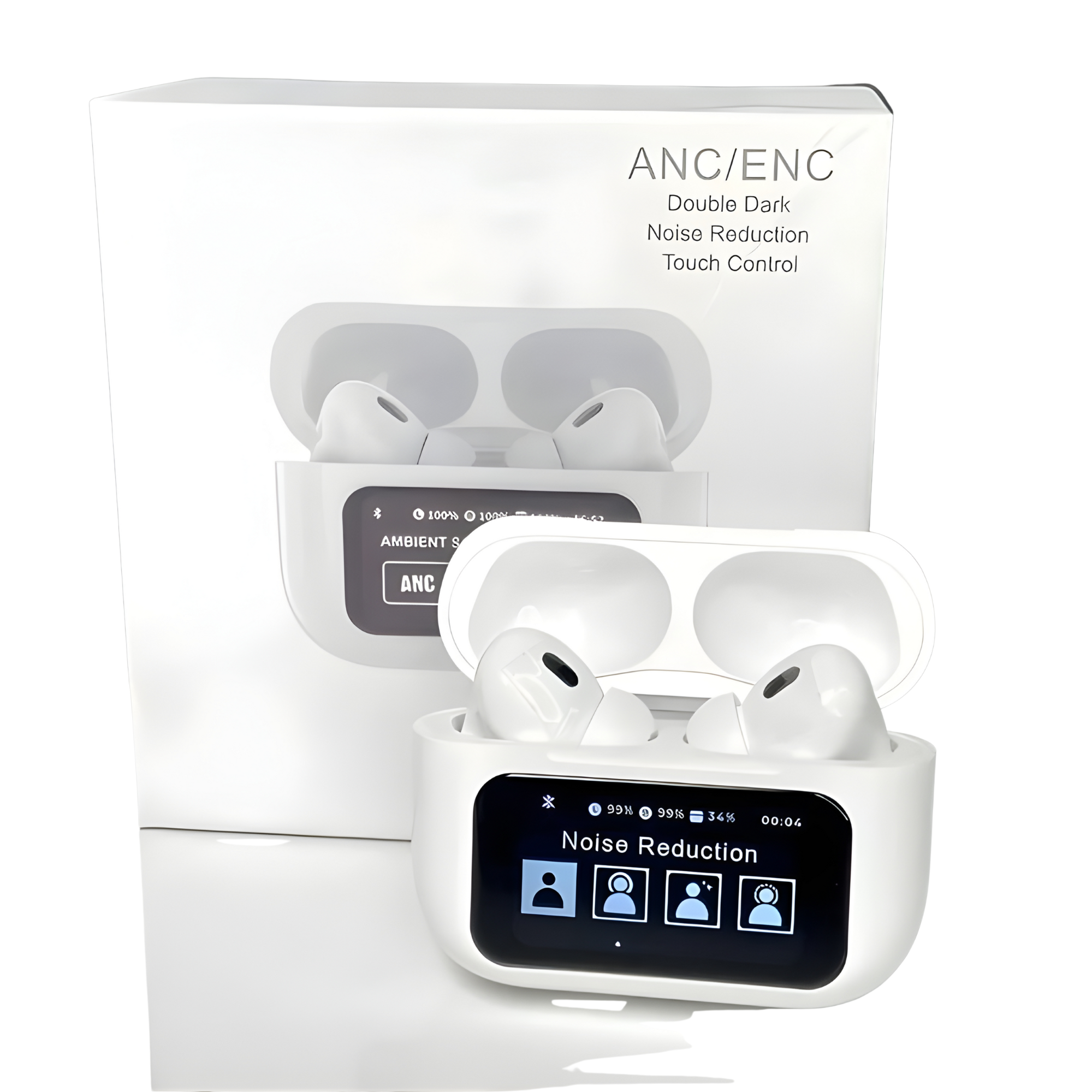 A9 Pro ANC AirPods Bluetooth 5.4 With Touch Screen
